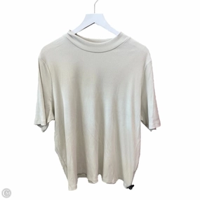 Top Short Sleeve By Ophelia Roe In Cream, Size: 3x Basic Layer