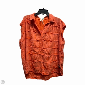 Heavyweight Weave Top Short Sleeve By Pilcro In Orange, Size: 1x