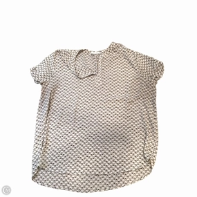 Cool Design Autumn Wear Top Short Sleeve By Pleione In Black & White, Size: Xl