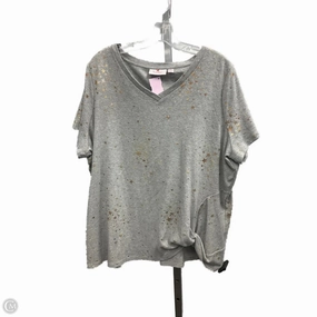 Performance Wear Fit Cozy Fit Wear Top Short Sleeve By Quaker Factory In Grey, Size: 1x