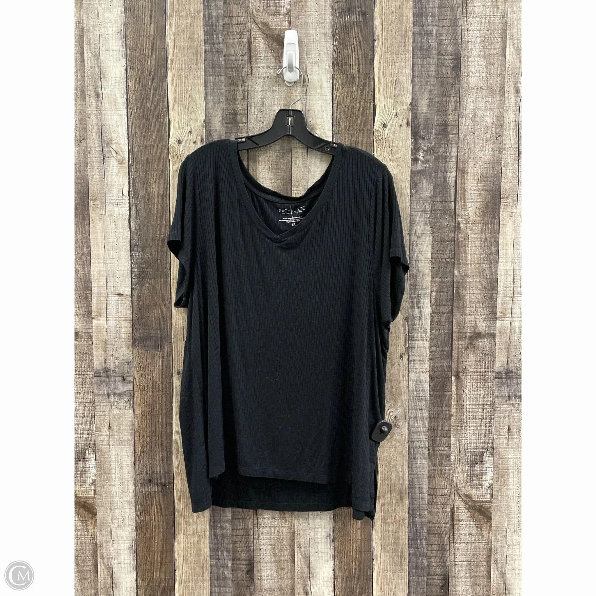 Top Short Sleeve By Rachel Zoe In Black, Size: 3x ThermoregulatingFabric