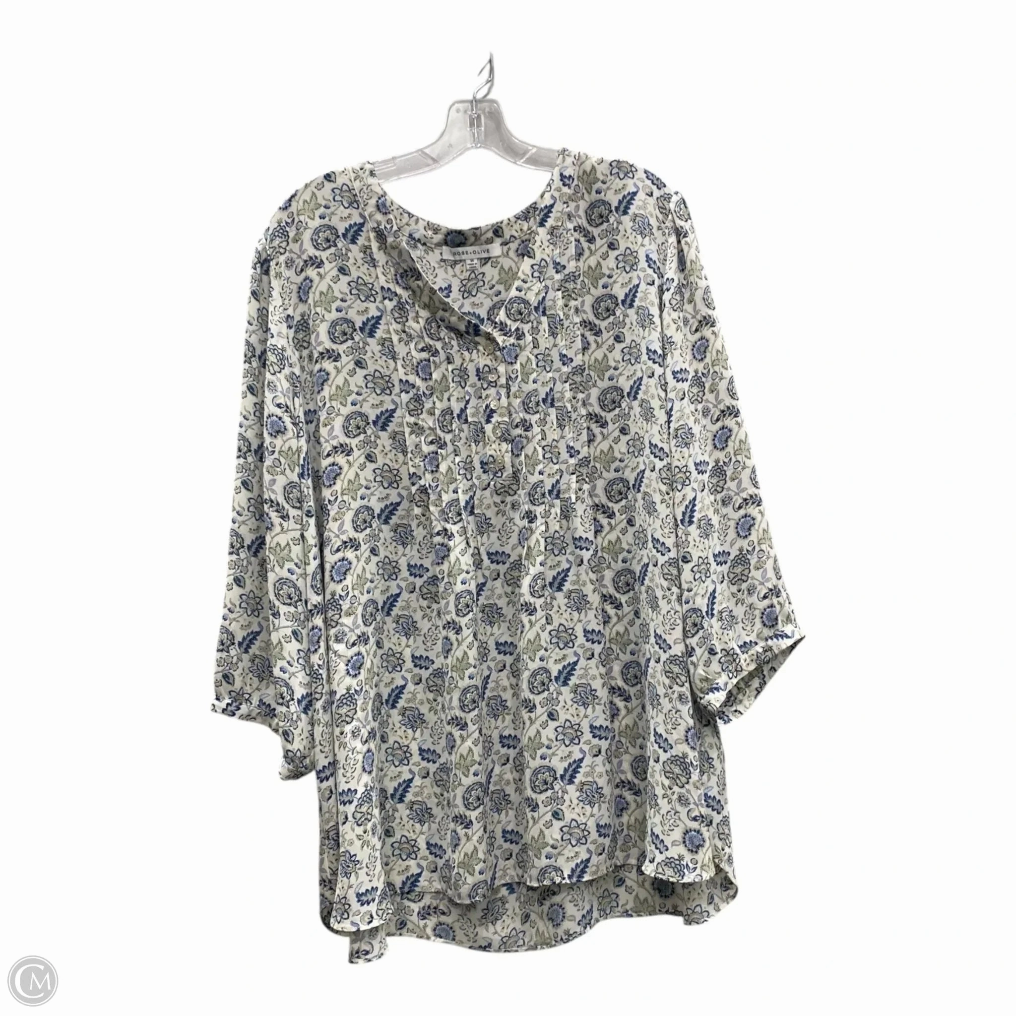 Top Short Sleeve By Rose And Olive In Blue, Size: 3x Cozy Hug