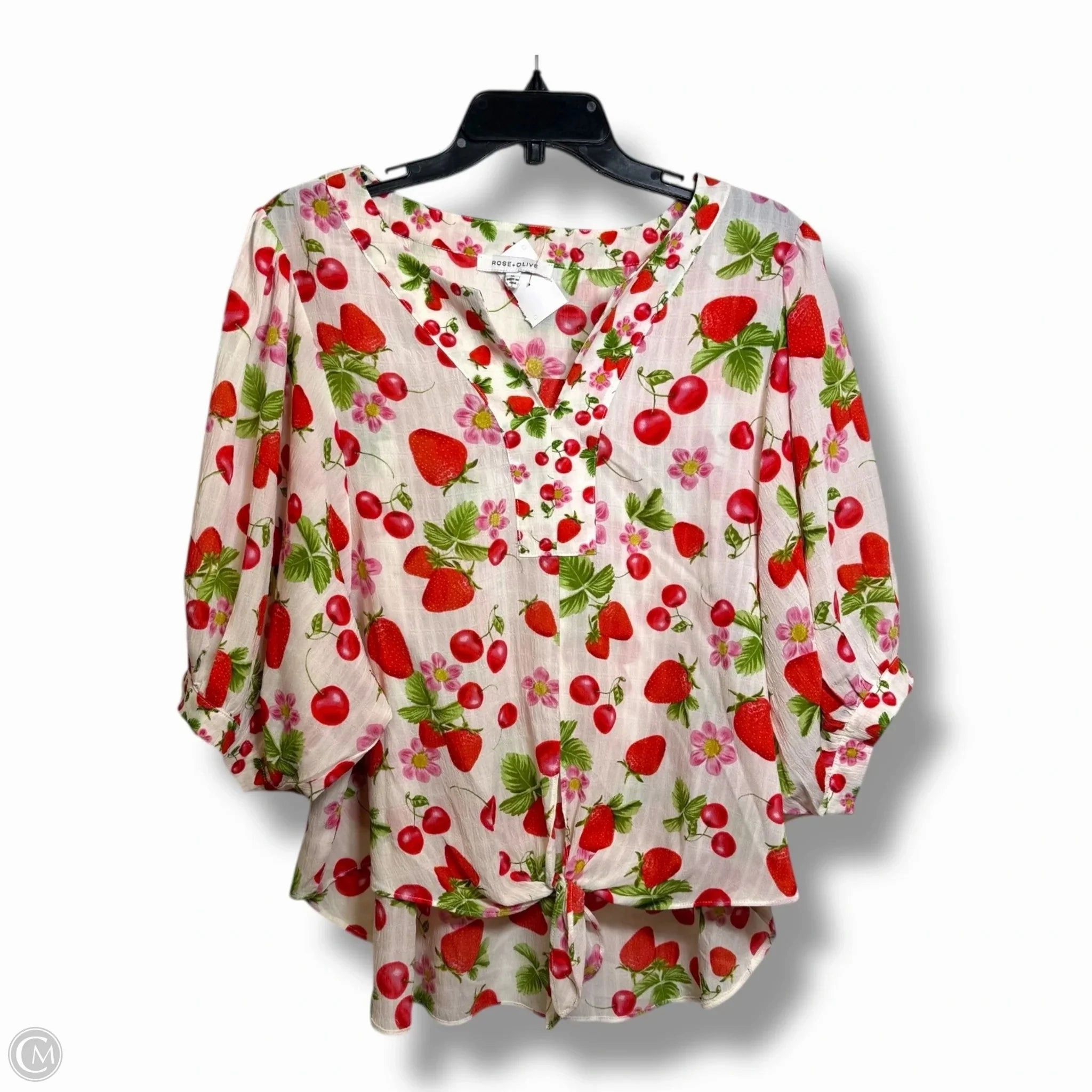 light layering Stretch Knit Top Short Sleeve By Rose And Olive In Multi-colored, Size: Xl