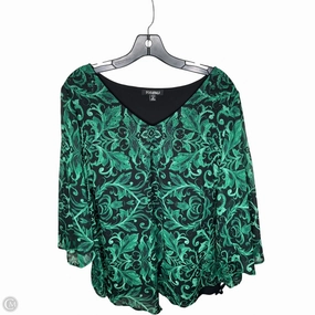 Top Short Sleeve By Roz And Ali In Green, Size: 2x suitable for all genders QuickDry