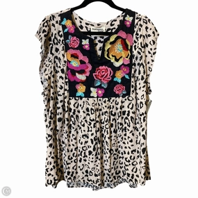 Top Short Sleeve By Savanna Jane In Multi-colored, Size: 1x thermal Slim Fit Cut