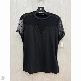 Top Short Sleeve By Shein In Black, Size: 1x Long Lasting Color All-Day Comfort Wear