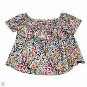 Top Short Sleeve By Shein In Green & Pink, Size: 1x Soft Touch Fit Summer Style