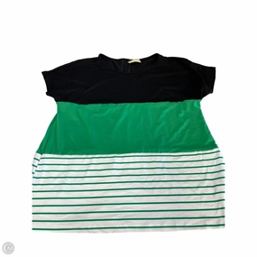 Top Short Sleeve By Shein In Multi-colored, Size: 2x Soft and Stylish Drop Shoulder Cut