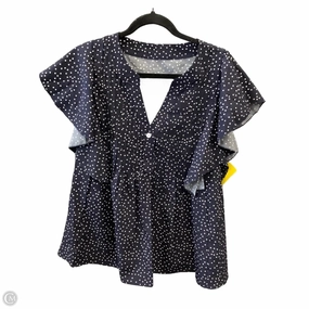 Top Short Sleeve By Shein In Polkadot Pattern, Size: 1x Quick Wear Urban Style Trend