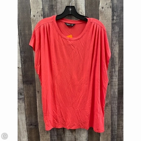 Top Short Sleeve By Simply Vera In Coral, Size: Xxl Sophisticated Casual