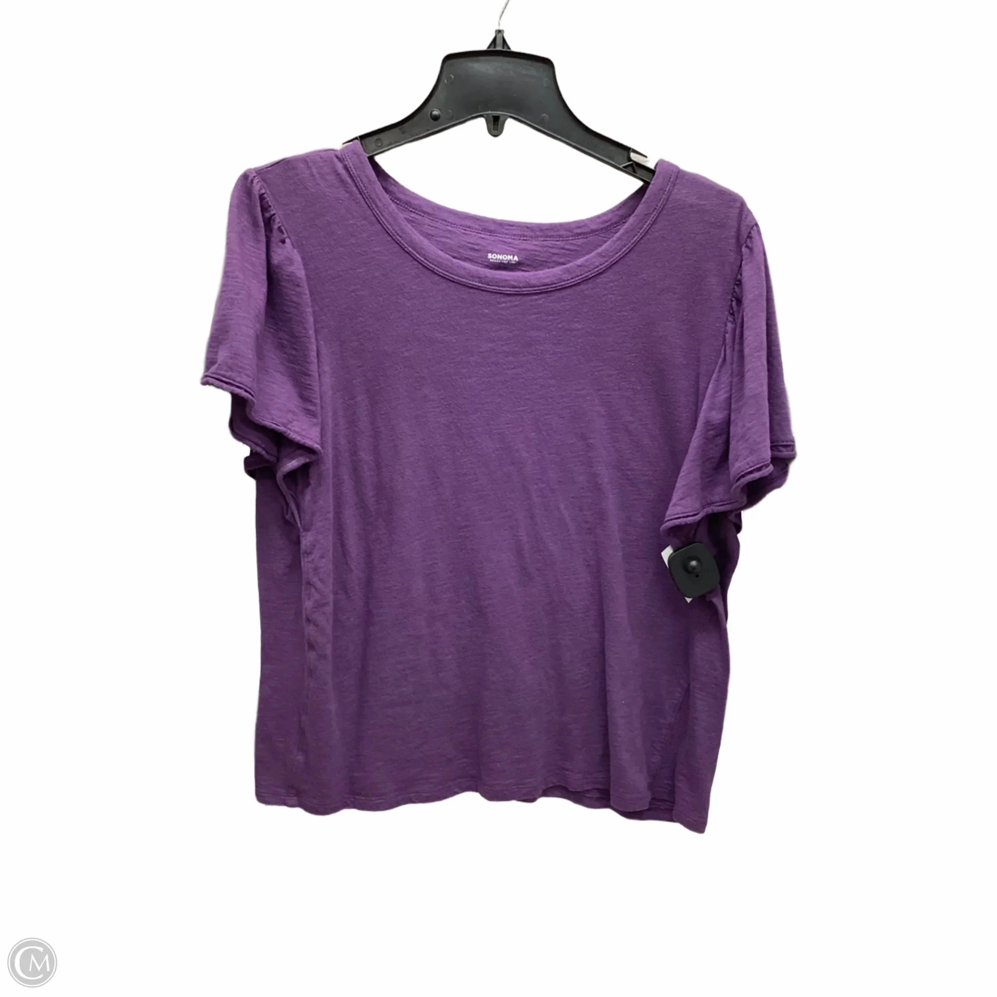 Top Short Sleeve By Sonoma In Purple, Size: Xl Water Based Ink Print