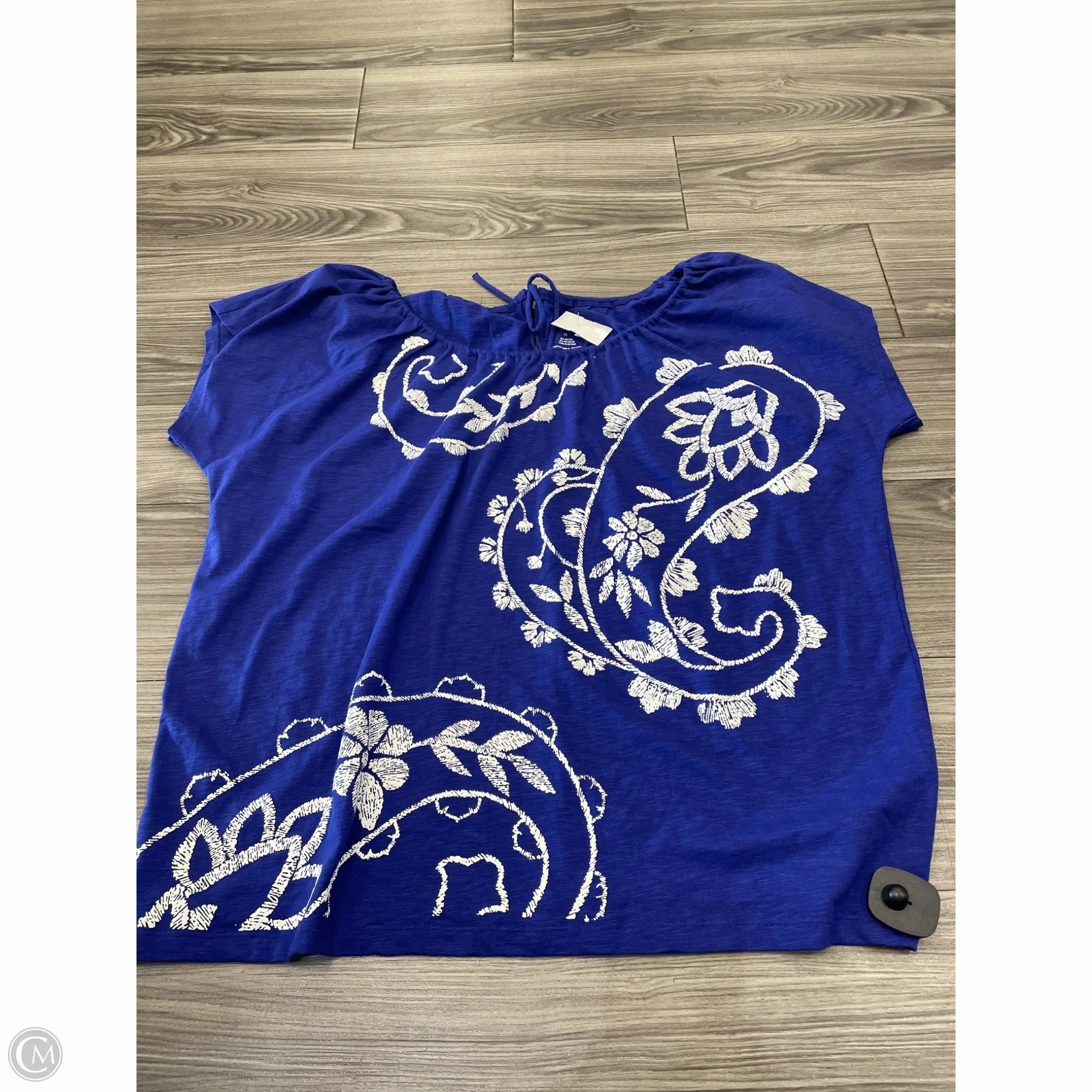 Top Short Sleeve By St Johns Bay In Blue, Size: 1x Active Fit Easy Wear Style