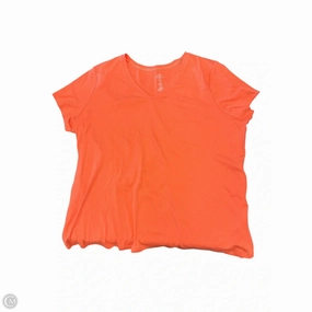 Garment Dyed Soft Breathable Top Short Sleeve By St Johns Bay In Orange, Size: 3x