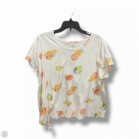 Top Short Sleeve By St Johns Bay In White, Size: 1x Layered Shoulder Design