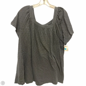 Top Short Sleeve By Style And Co Collection Women In Black, Size: 1x Effortless Style