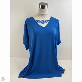 Top Short Sleeve By Susan Graver In Blue, Size: 2x Sports Outfit