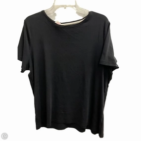 Anti-static Top Short Sleeve By Talbots In Black, Size: 2x