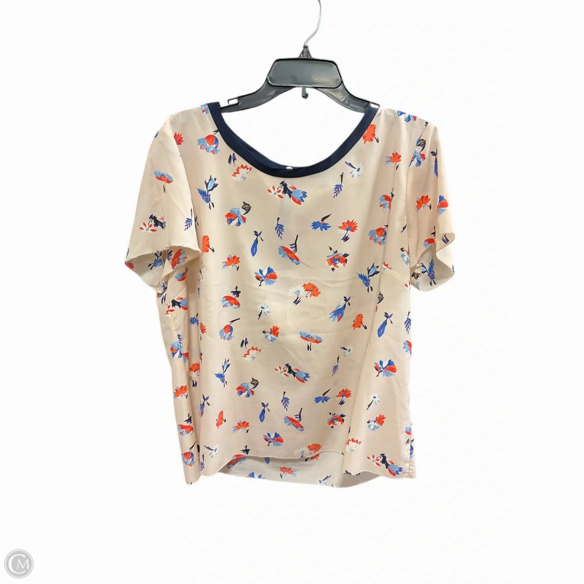 AllWeatherComfort Daily Comfort Top Short Sleeve By Talbots In Floral Print, Size: 1x