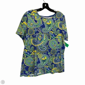 Top Short Sleeve By Talbots In Multi-colored, Size: 1x Relaxed Comfort Wear Active Comfort Style