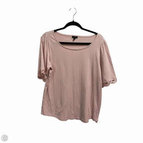 Sustainable Top Short Sleeve By Talbots In Pink, Size: 1x