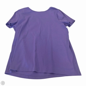 AntiBacterialTreatment RecycledBlend Top Short Sleeve By Talbots In Purple, Size: 1x