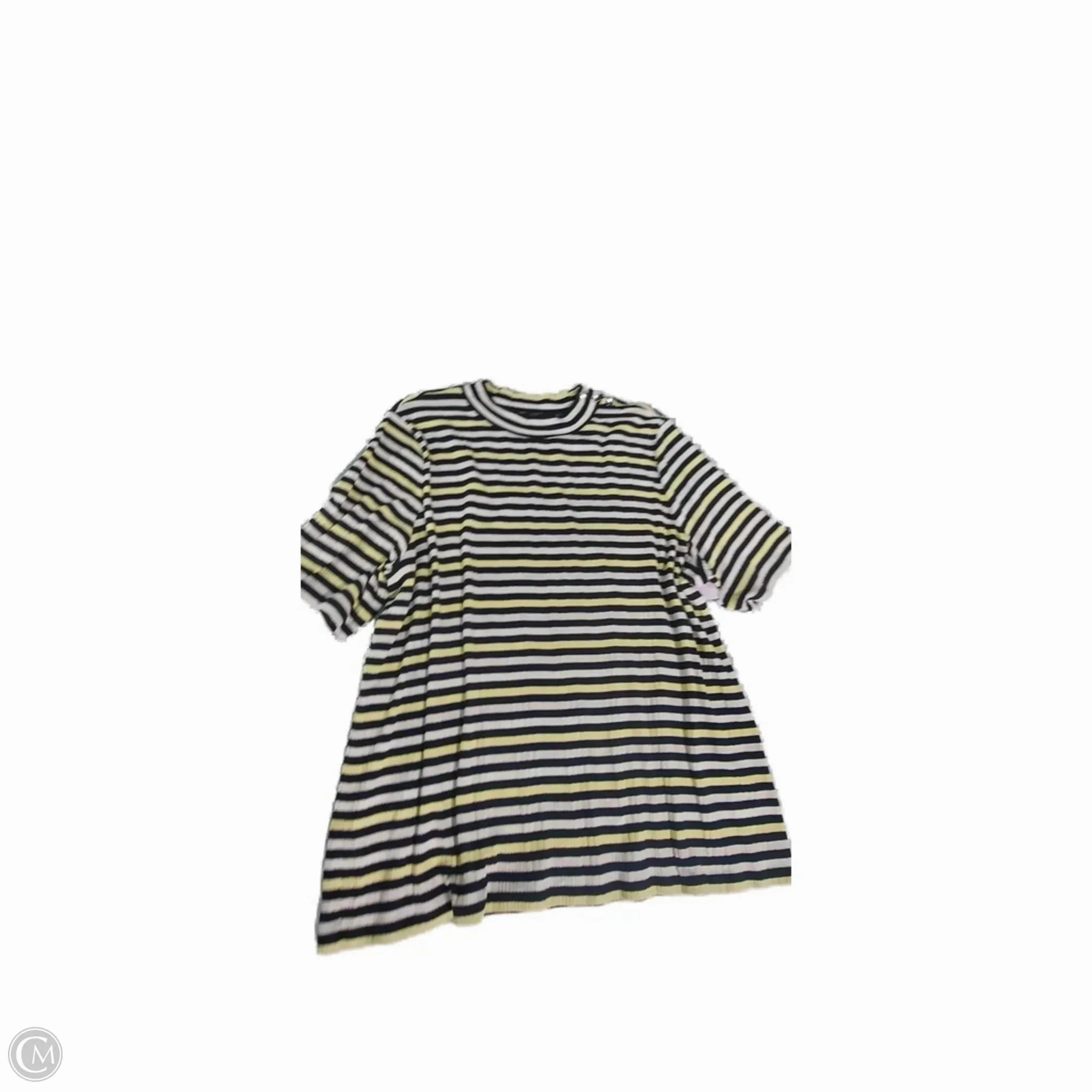 Top Short Sleeve By Talbots In Striped Pattern, Size: 3x ThermoregulatingFabric Casual Design Fit