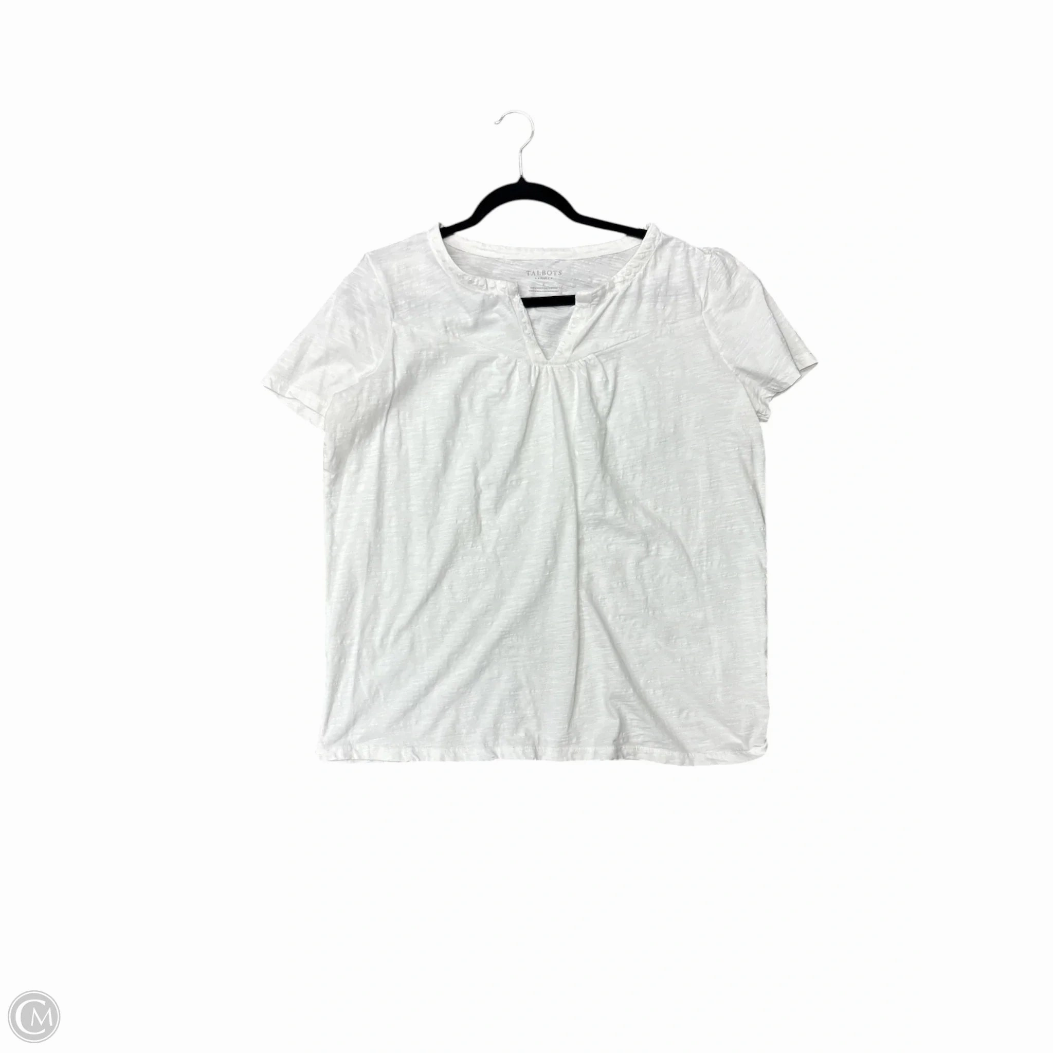 Seasonal Fashion Top Short Sleeve By Talbots In White, Size: 1x