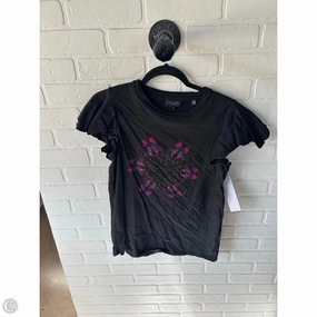 Autumn Wear Top Short Sleeve By Ted Baker In Black, Size: Xl