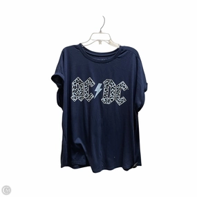 Effortless Style Top Short Sleeve By Terra & Sky In Blue, Size: 1x