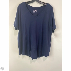 Top Short Sleeve By Terra & Sky In Navy, Size: 2x Comfy Movement Office Attire
