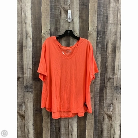 Eco Friendly Production Quick Dry Fit Top Short Sleeve By Terra & Sky In Orange, Size: 2x
