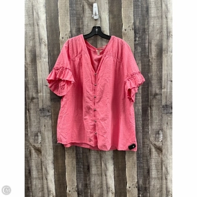 Top Short Sleeve By Terra & Sky In Pink, Size: 2x Modern Simplicity