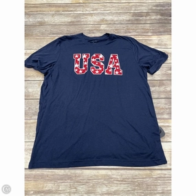 Urban Style Top Short Sleeve By Texas True Threads In Blue, Size: 2x