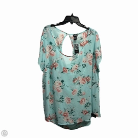 Layered Look Top Short Sleeve By Torrid In Blue & Pink, Size: 3x