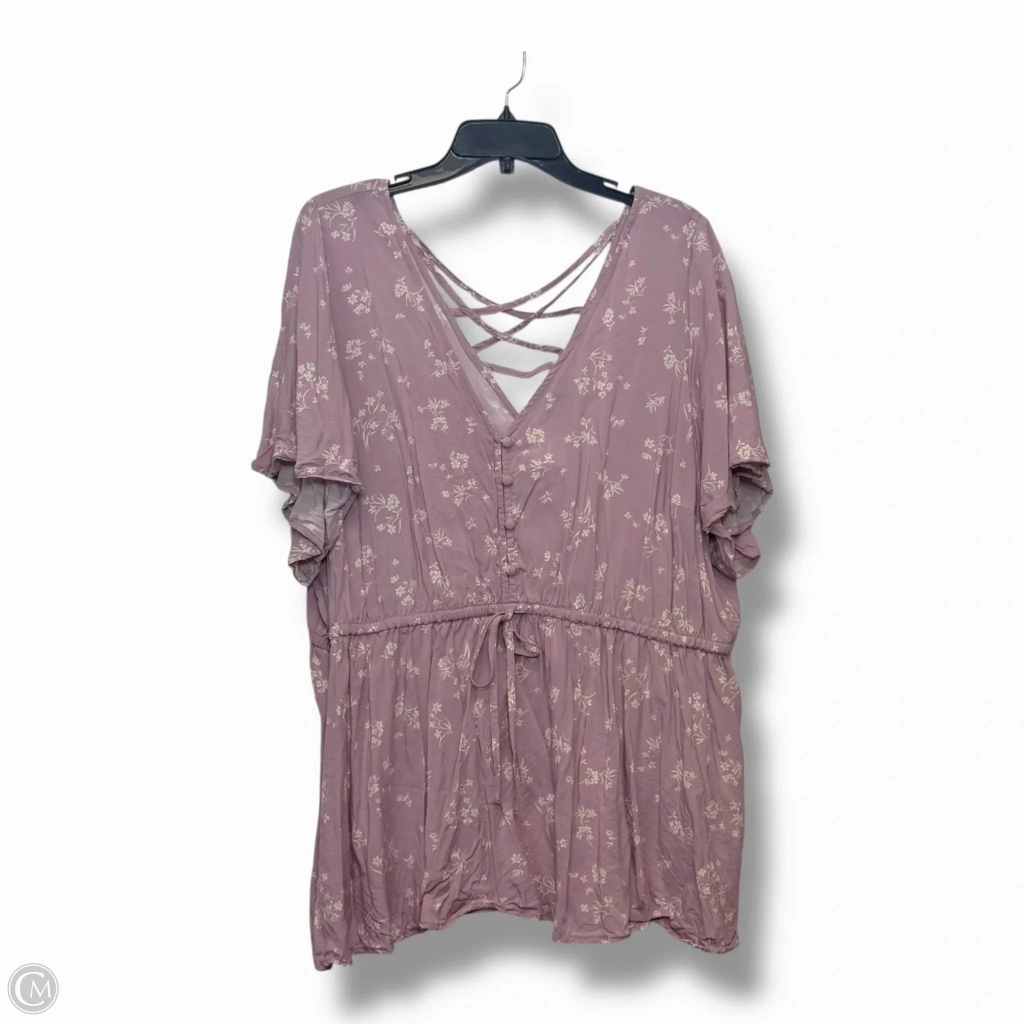 Top Short Sleeve By Torrid In Floral Print, Size: 3x Eco Certified Textile