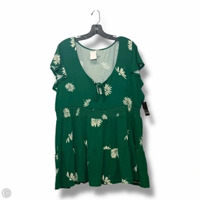 Top Short Sleeve By Torrid In Green, Size: 3x loose but not baggy Comfort and Breathable