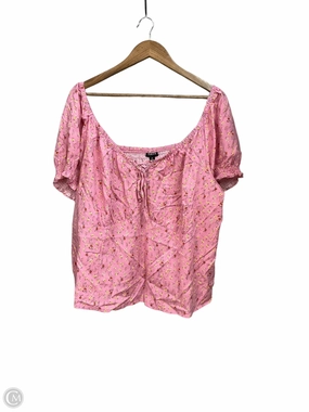 Top Short Sleeve By Torrid In Pink, Size: 4x Modern Casual