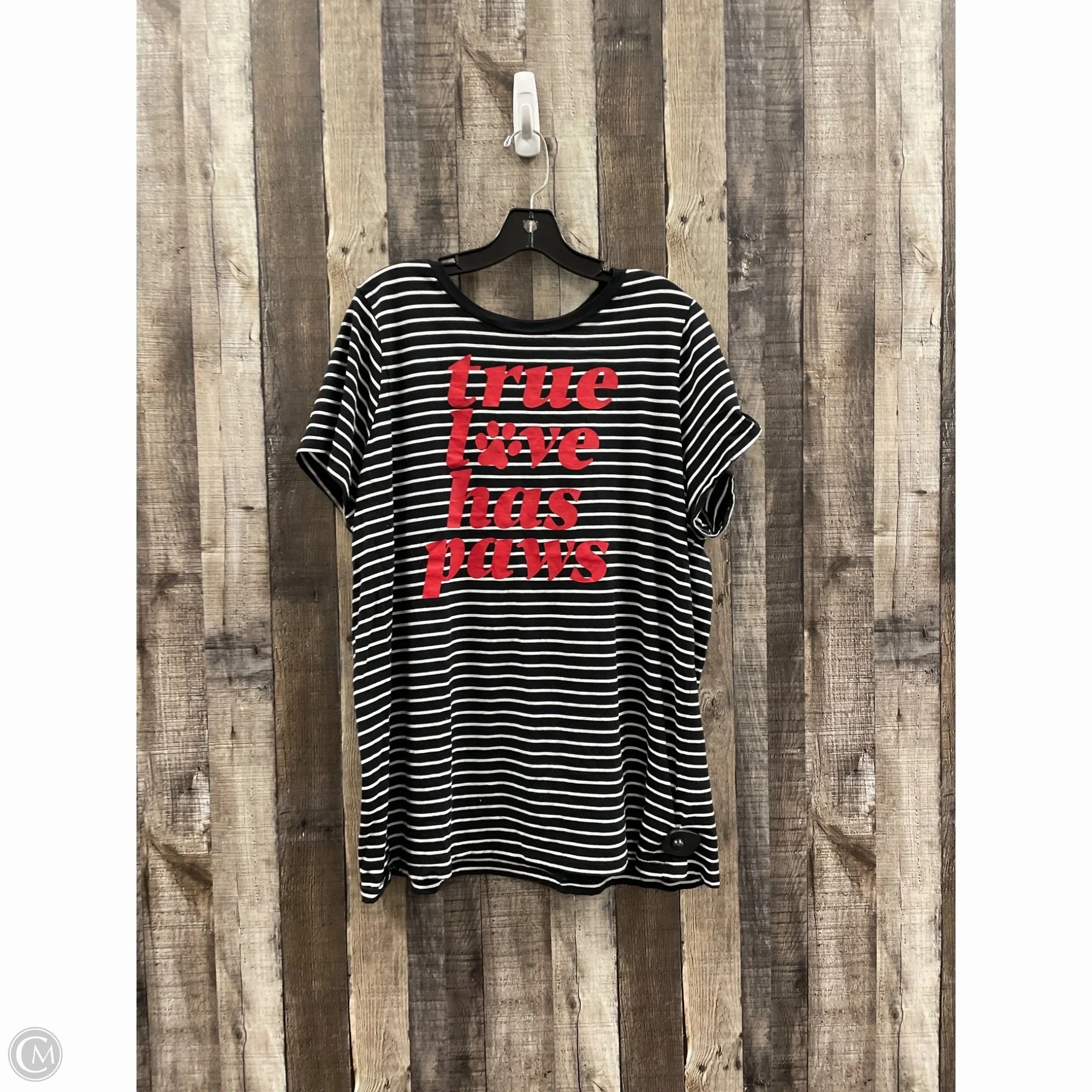 Top Short Sleeve By Torrid In Striped Pattern, Size: 3x Comfort Style All Day Flex