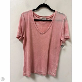 Timeless Style Top Short Sleeve By Treasure And Bond In Pink, Size: Xl