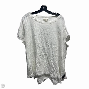 Top Short Sleeve By Umgee In White, Size: 2x Hiking durability Ruffled edges