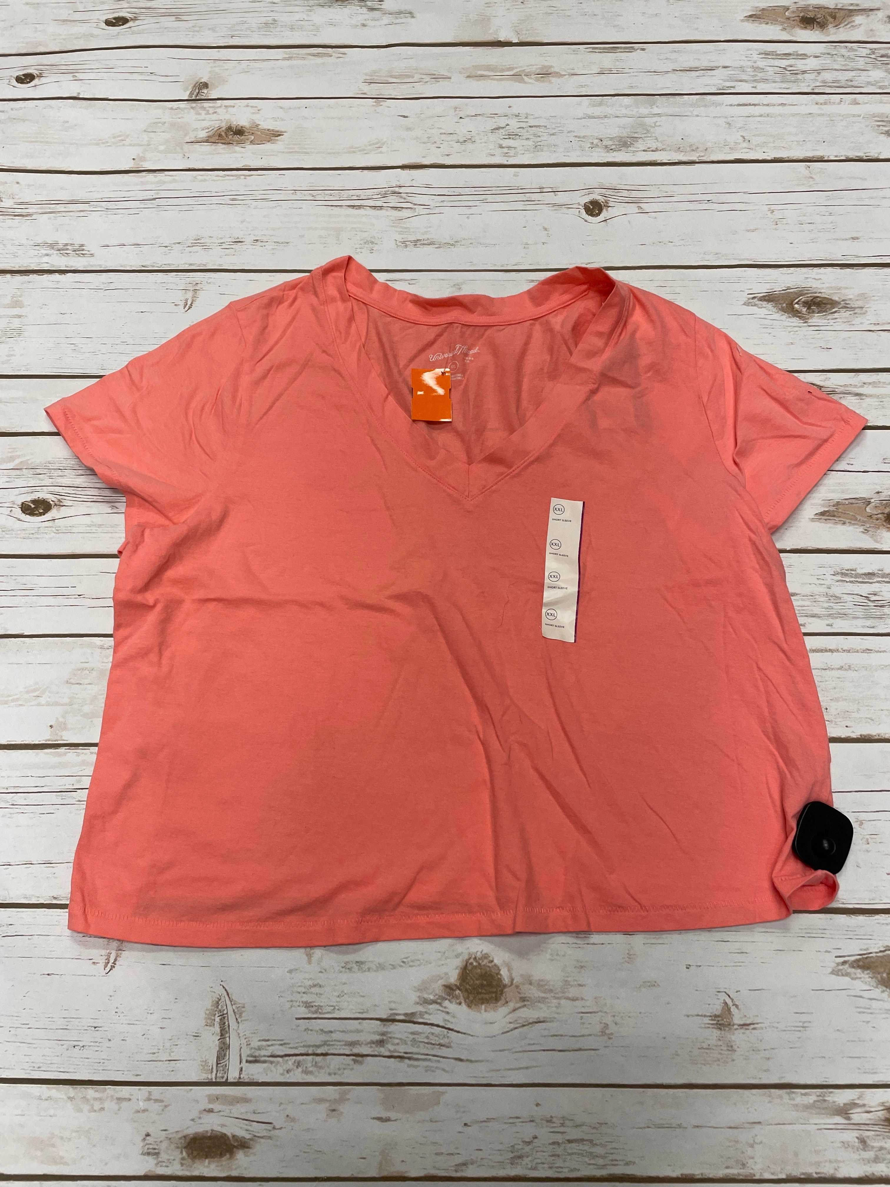 Top Short Sleeve By Universal Thread In Coral, Size: Xxl Simple Layer