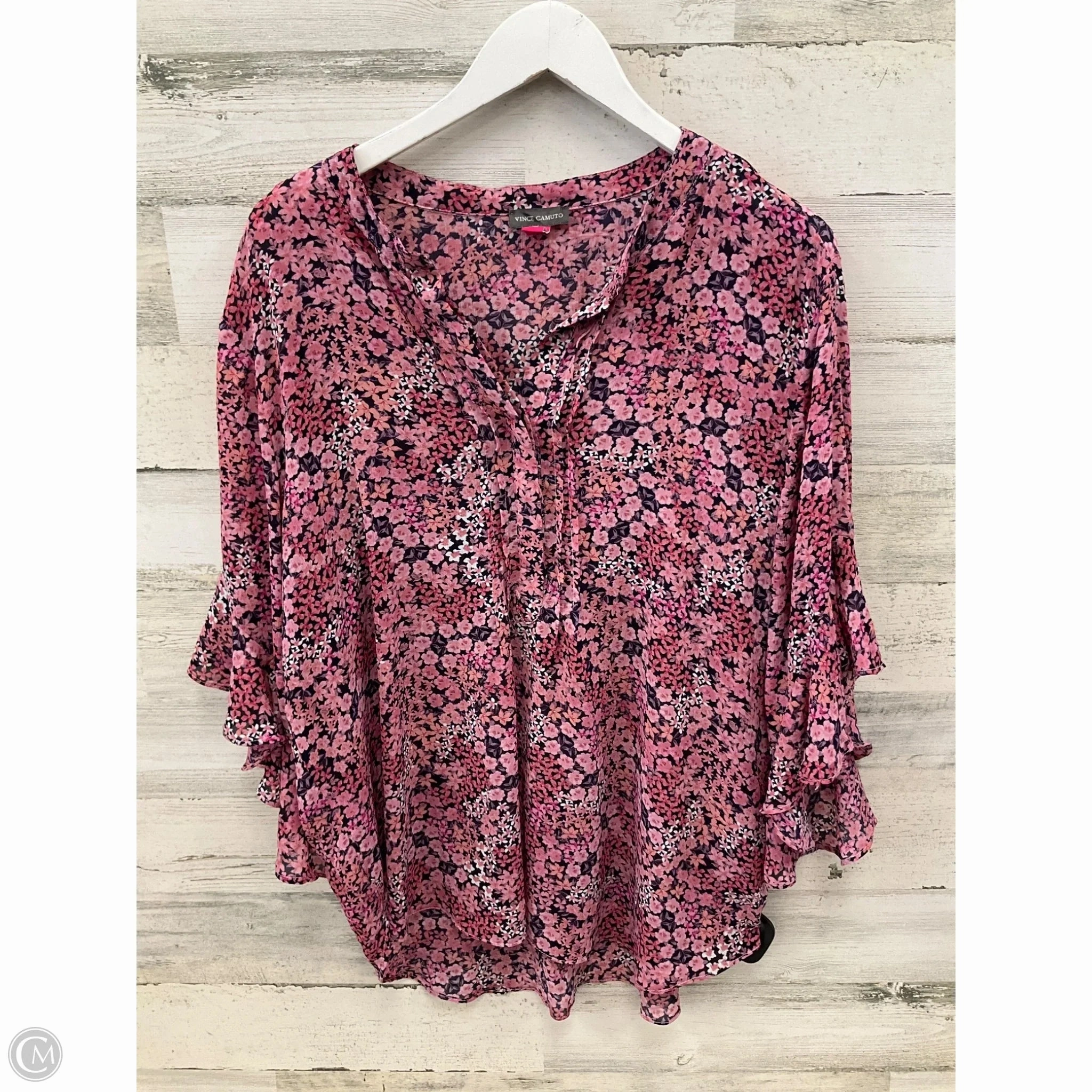 Effortless Fit All-day Comfort Top Short Sleeve By Vince Camuto In Pink, Size: Xxl