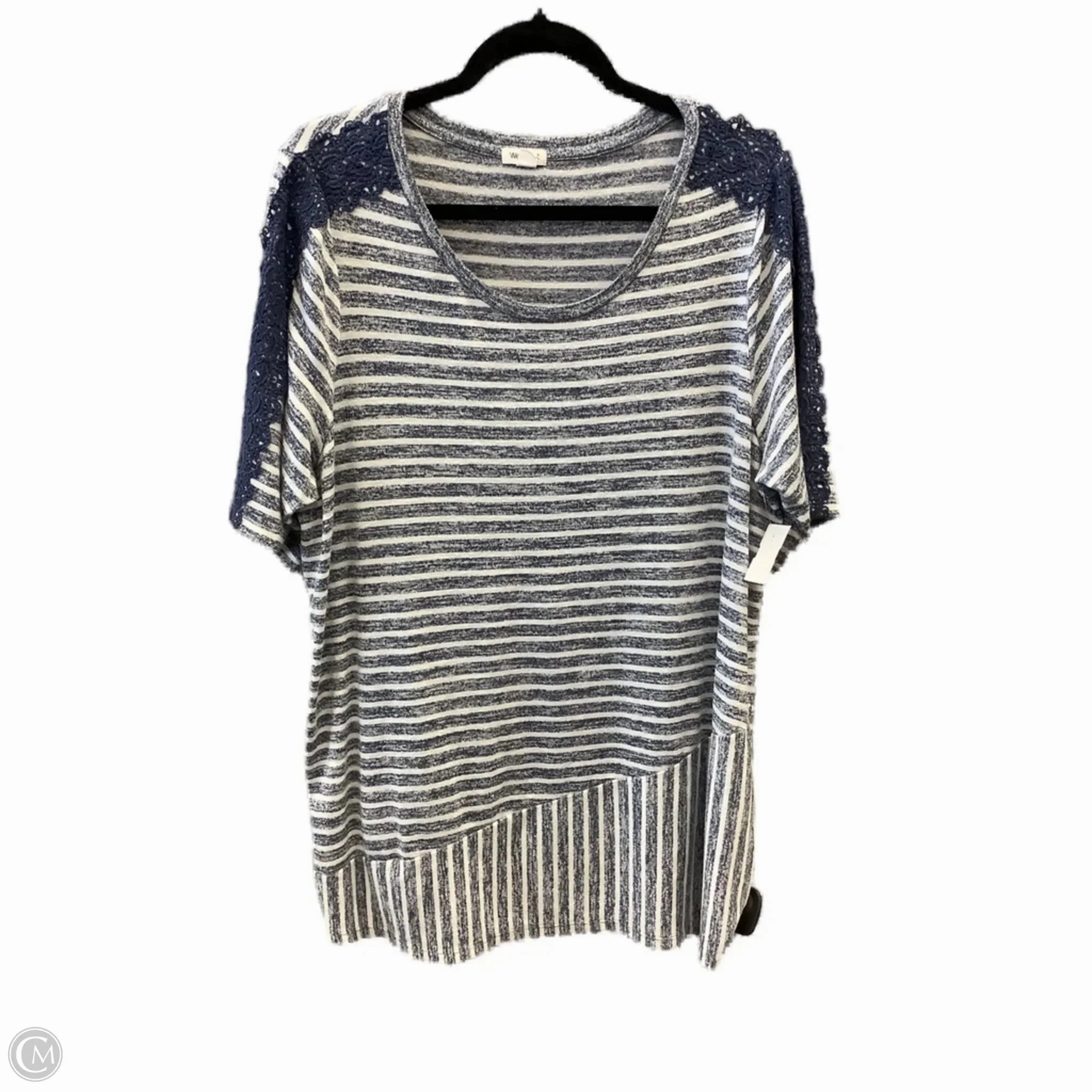 Top Short Sleeve By Westport In Striped Pattern, Size: 2x Effortless Comfort Sleek Comfort