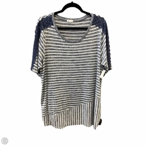 Top Short Sleeve By Westport In Striped Pattern, Size: 2x Effortless Comfort Sleek Comfort