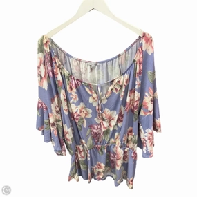 Relaxed Comfort Look Short Sleeve Top Short Sleeve By White Birch In Purple, Size: 3x