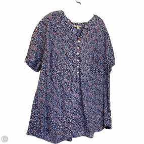 Travel Light Top Short Sleeve By Woman Within In Blue, Size: 2x
