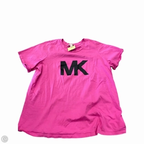 Top Short Sleeve Designer By Michael Kors In Pink, Size: 1x Travel Light Cozy Wear