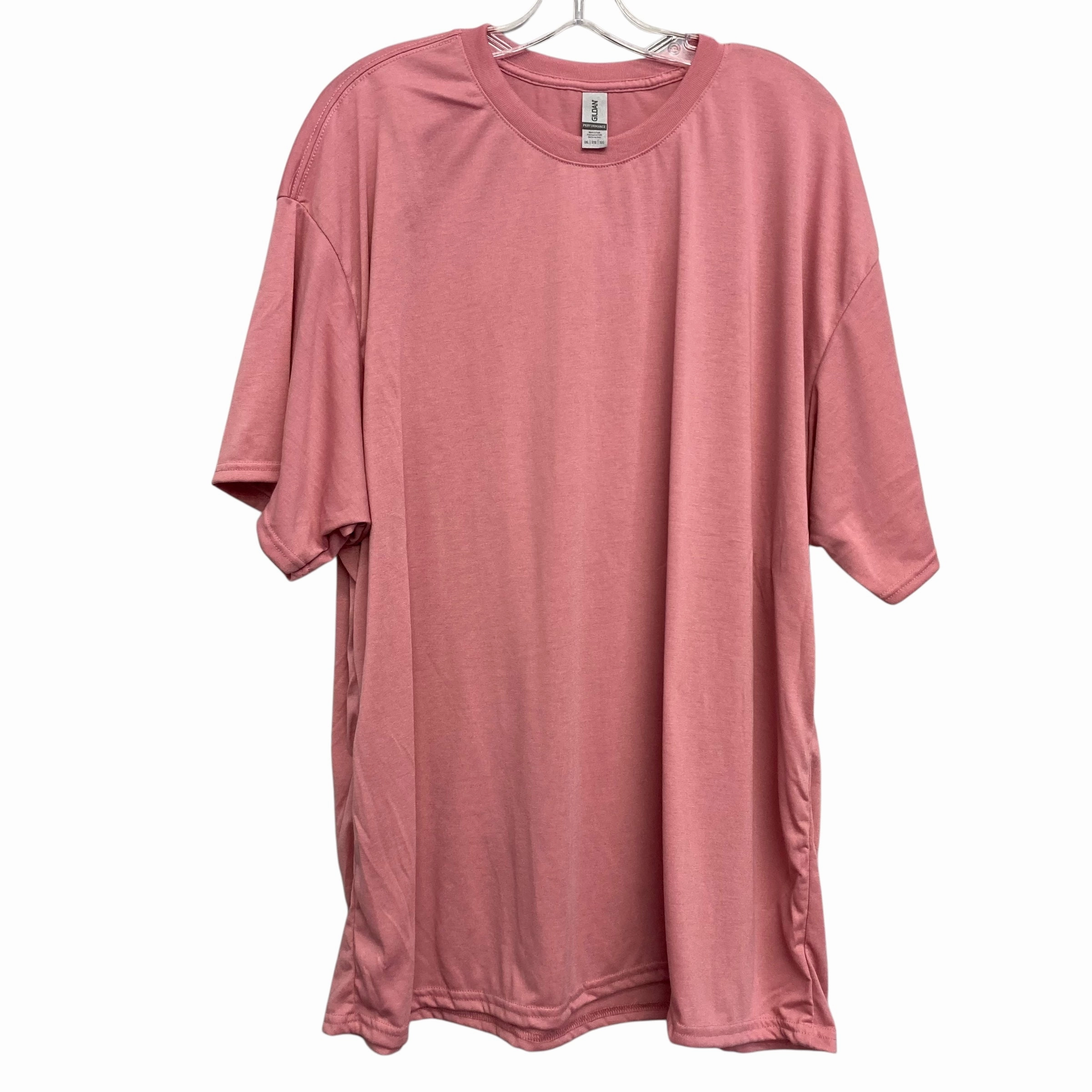 Casual Comfort Top Ss Basic By Gildan In Pink, Size:3X