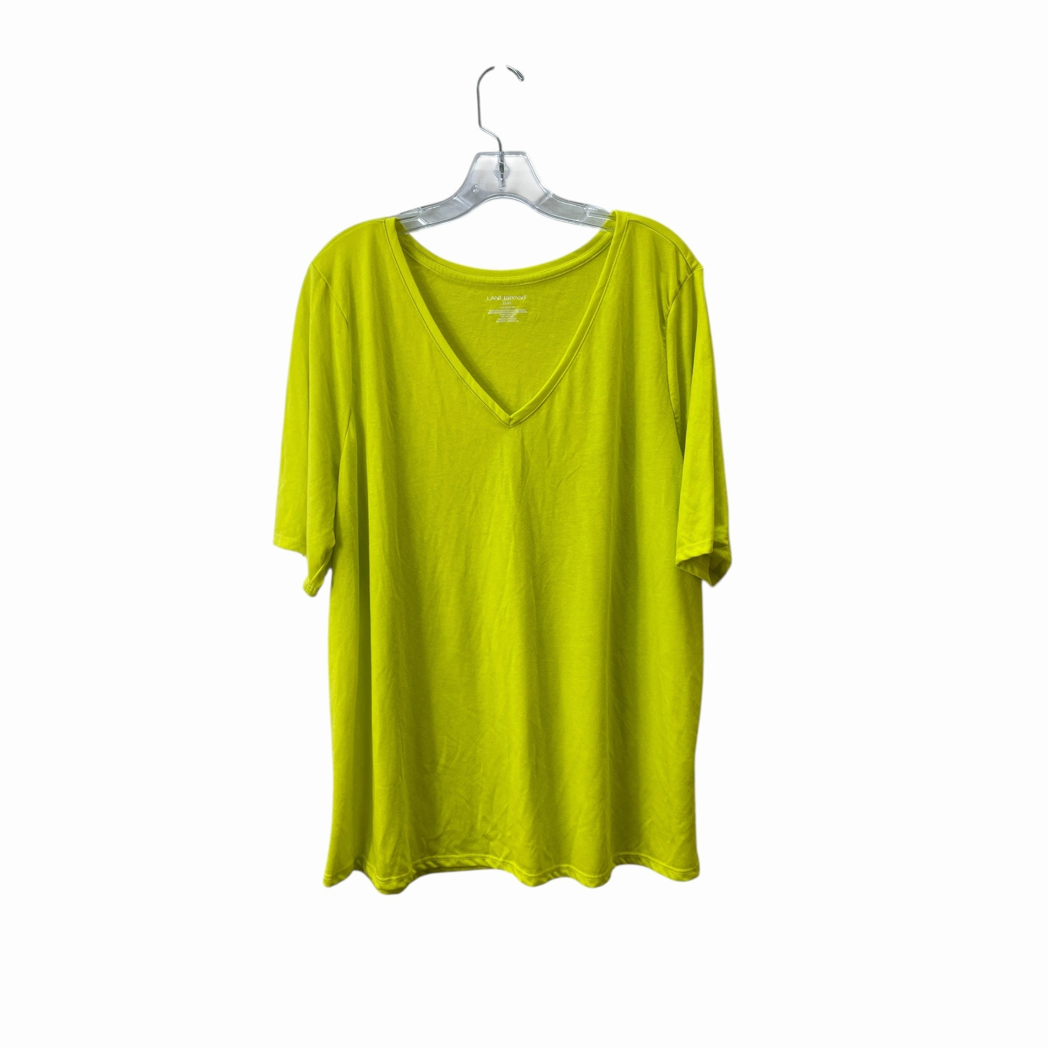 Top Ss Basic By Lane Bryant In Yellow, Size:2X Moisture Management Technology
