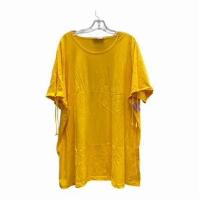 Quick Dry Wear Beaded details Top Ss Basic By LBW In Yellow, Size:2X